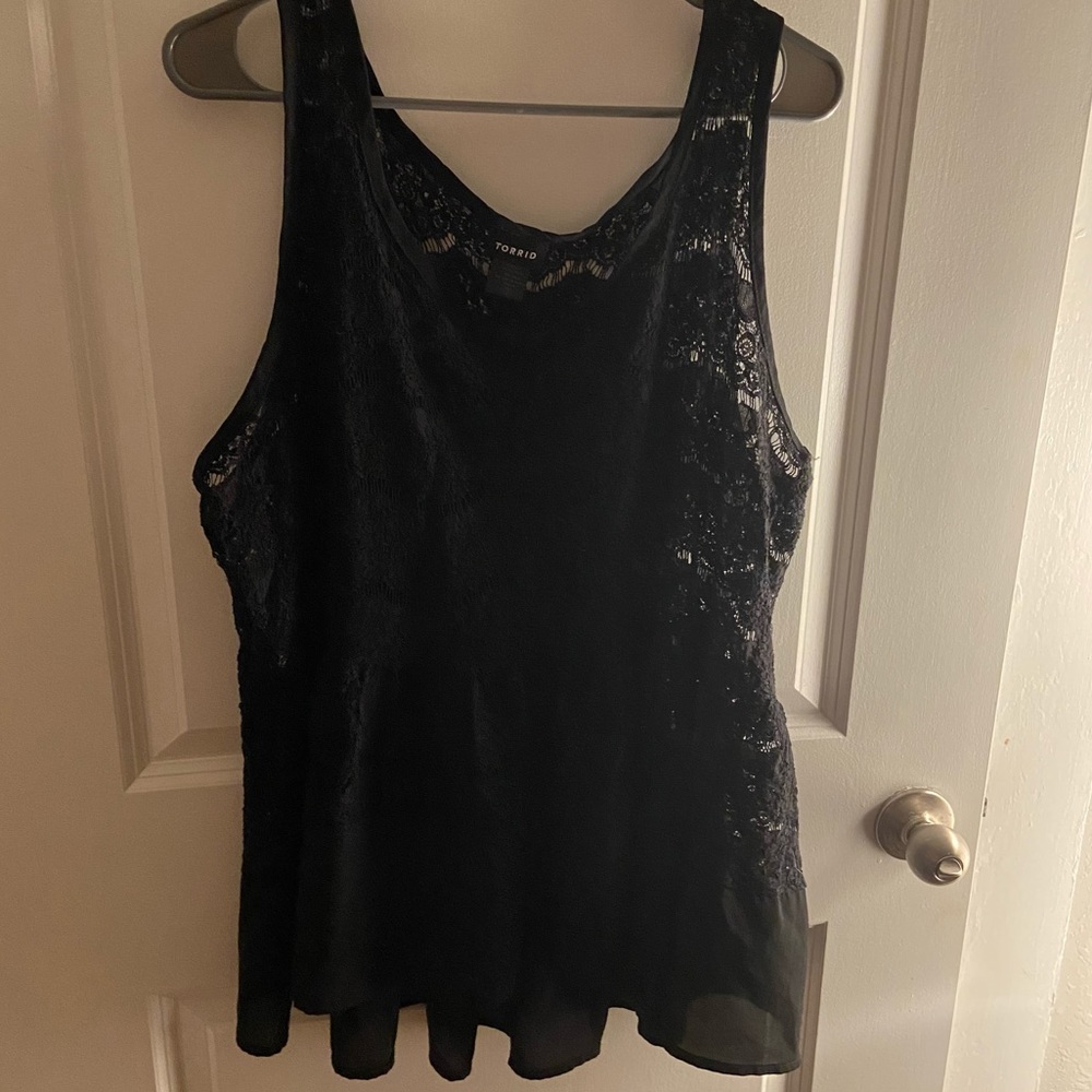 Torrid Lace Chiffon Tanktop
